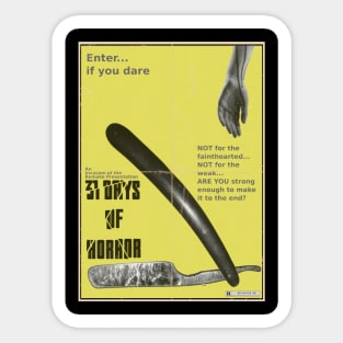 31 Days of Horror - Razor Sticker